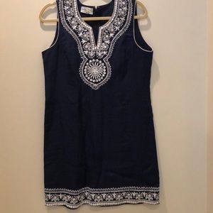 Beautiful Blue Bella Tu Linen Dress